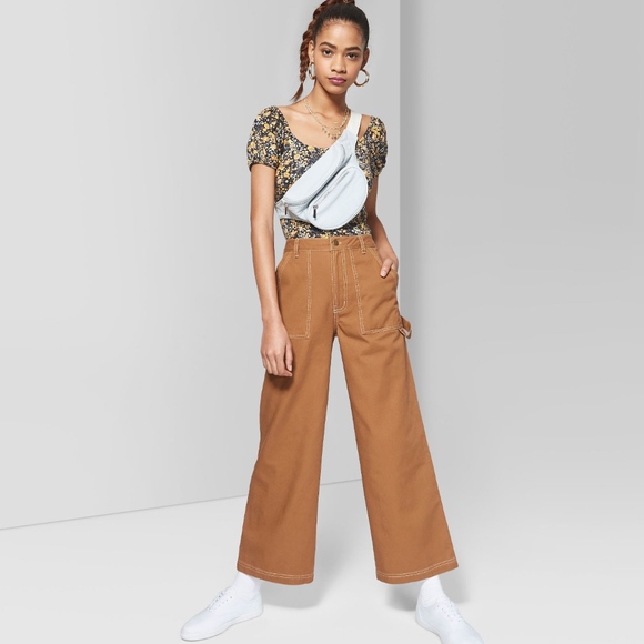 wild fable Pants - Wild Fable Wide Leg Pocket Pants Brown New